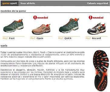 Calzado de seguridad mendi gama sport athletic